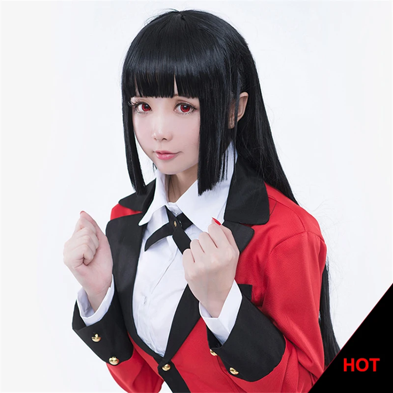 New anime kakegurui cartoon student Jabami Yumeko cosplay costumes jacket skirt gift socks girl uniform full Halloween costume |