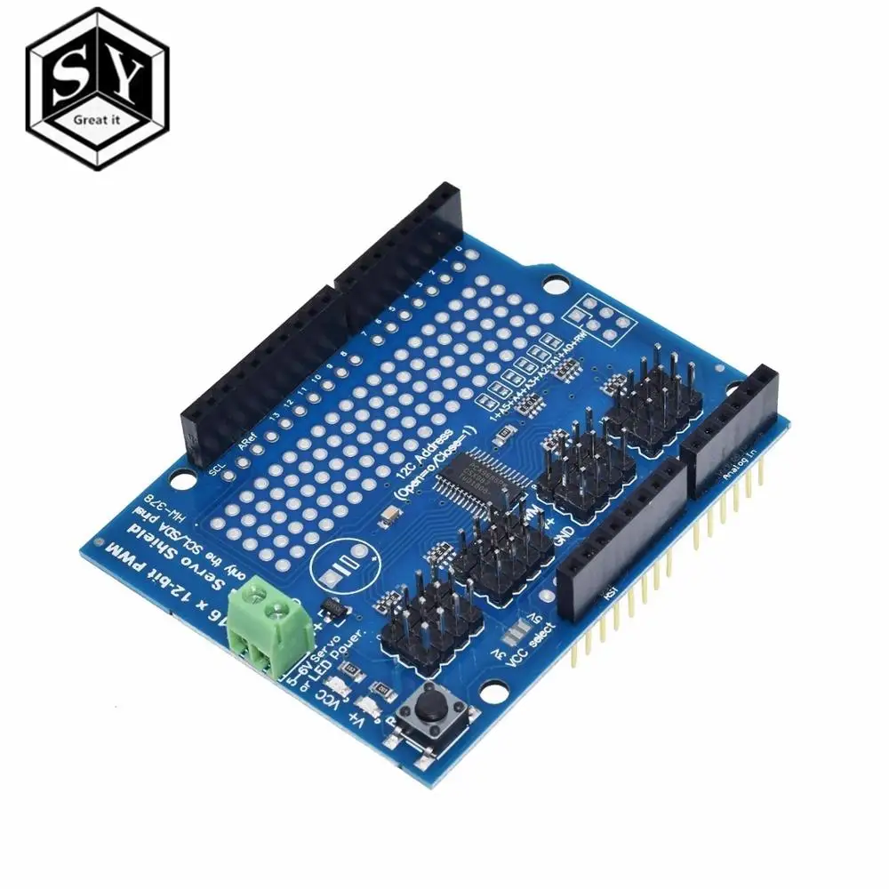 Отличный IT мотор/шаговый/сервопривод/робот щит для Arduino I2C v2 Kit w/драйвер PWM