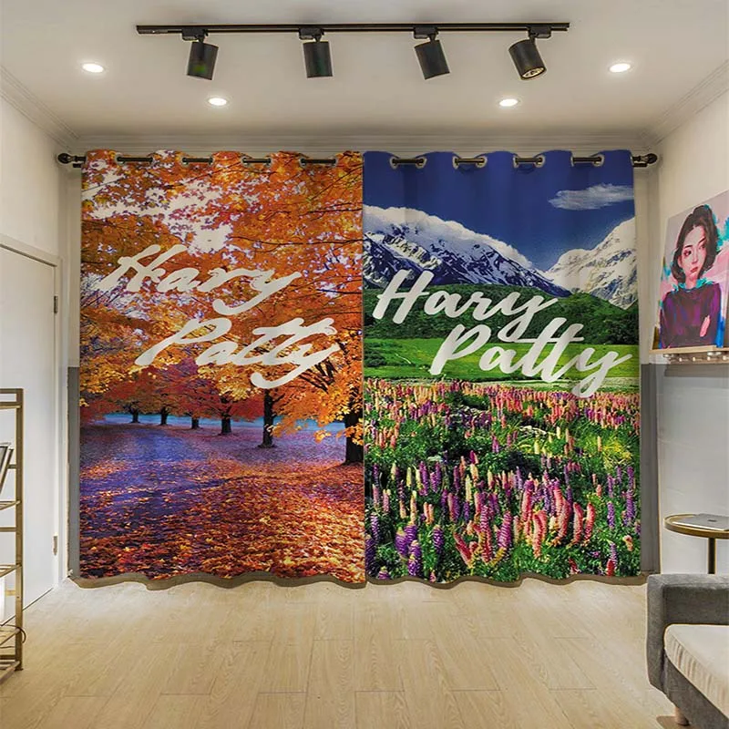 

Blue Sky Landscape 3D Blackout Window Curtains For Living Room Office Bedroom Drapes Cortinas Rideaux Customized