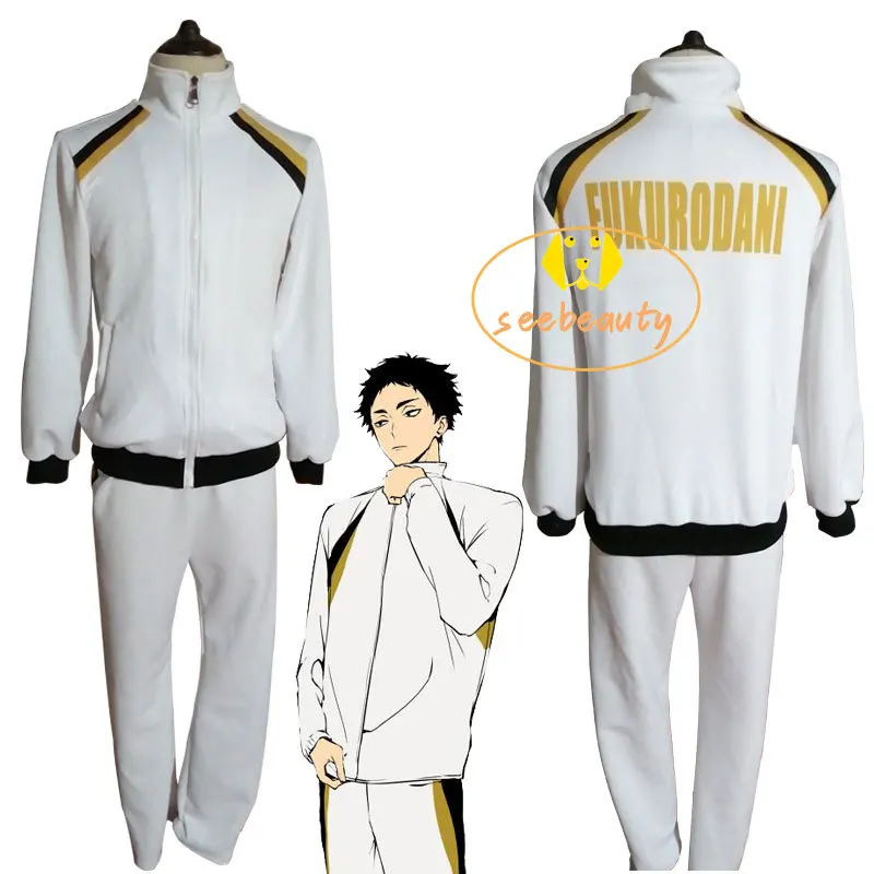 Haikyuu! Костюм для косплея Академии Fukurodani Котаро бокуто куртка + брюки Униформа