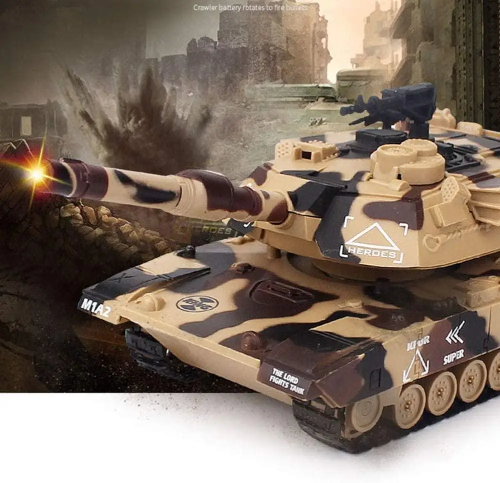 1:32 RC боевой танк тяжелая большая Интерактивная Игрушечная машина с