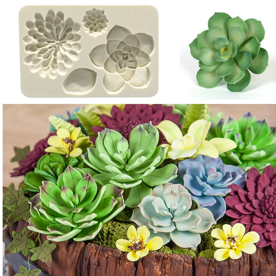 

Растения, суккуленты, силиконовая фотоформа для торта, форма для шоколада, помадки, глины, инструменты для украшения тортов, кухонная посуда...