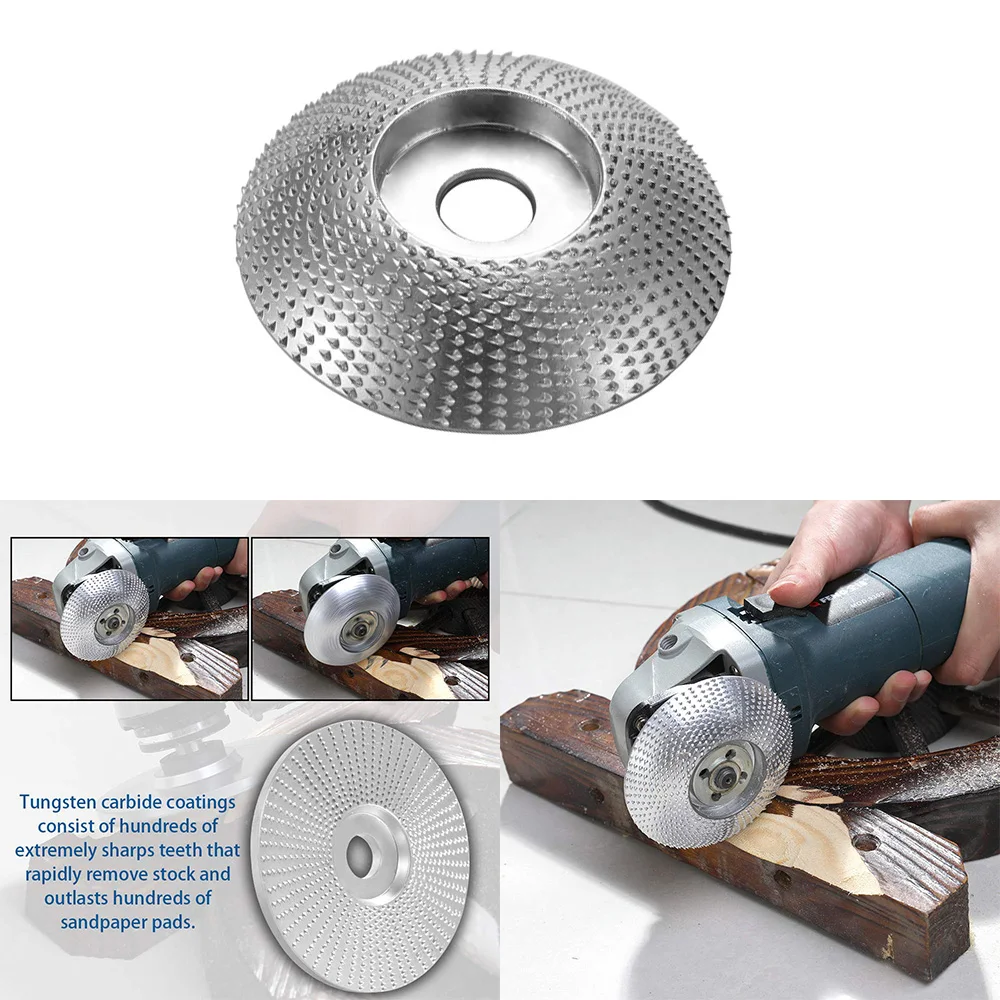

16mm Bore Round Wood Angle Grinding Wheel Abrasive Disc Angle Grinder Carbide Coating Shaping Sanding Wood Carving Rotary Tool