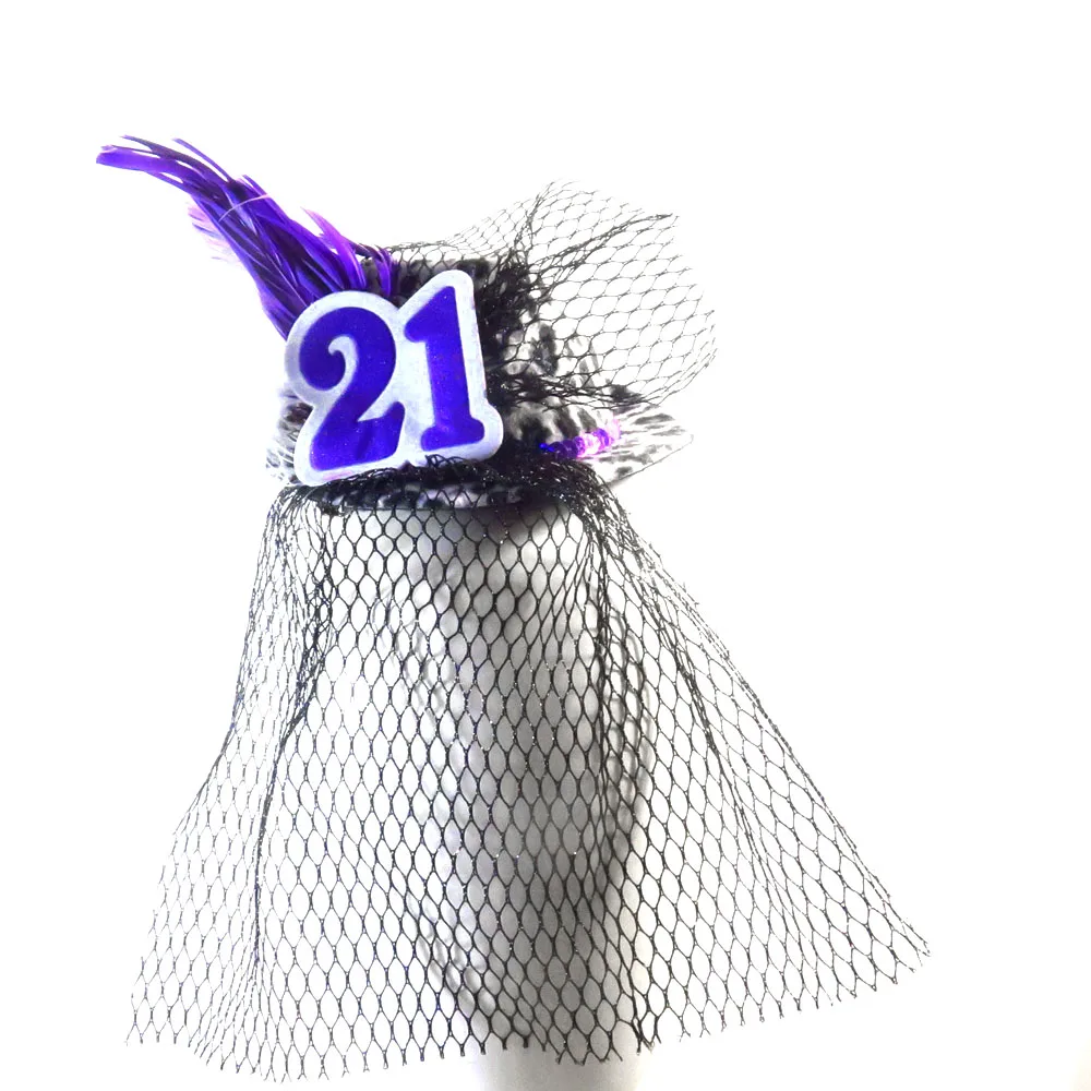 2018 Новый дизайн Мода Фиолетовый leopard фетровая шляпа принцессы на день рождения