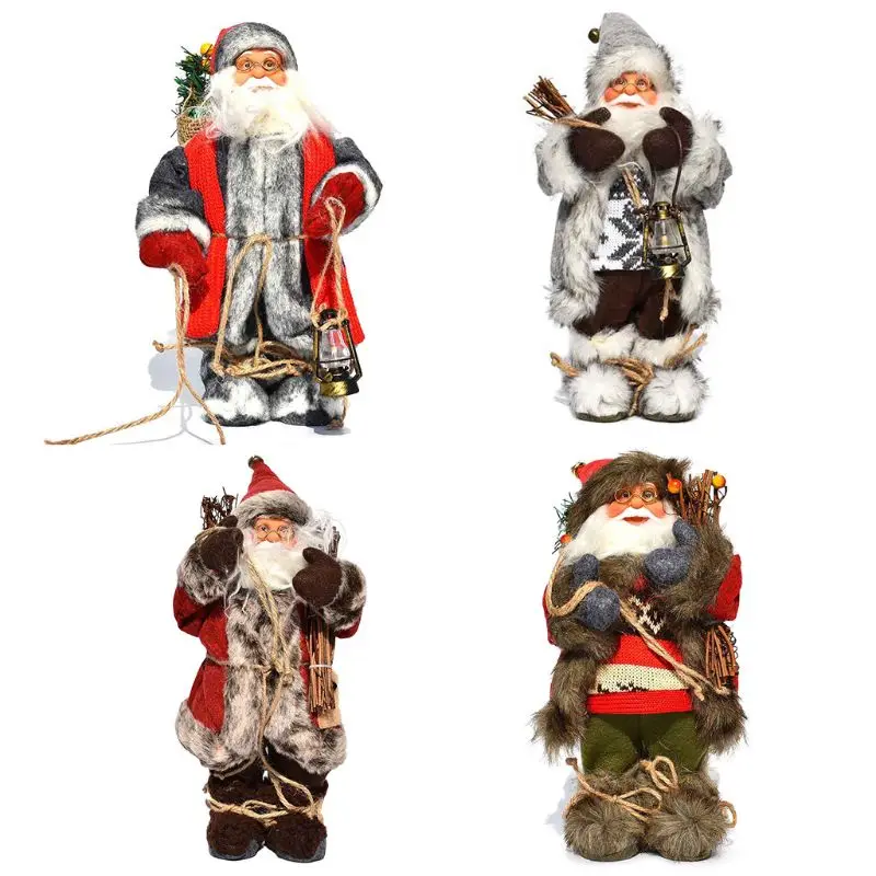 

Christmas Decorations for Santa Claus Standing Dolls Christmas Figurine Festive Decoration Ornaments