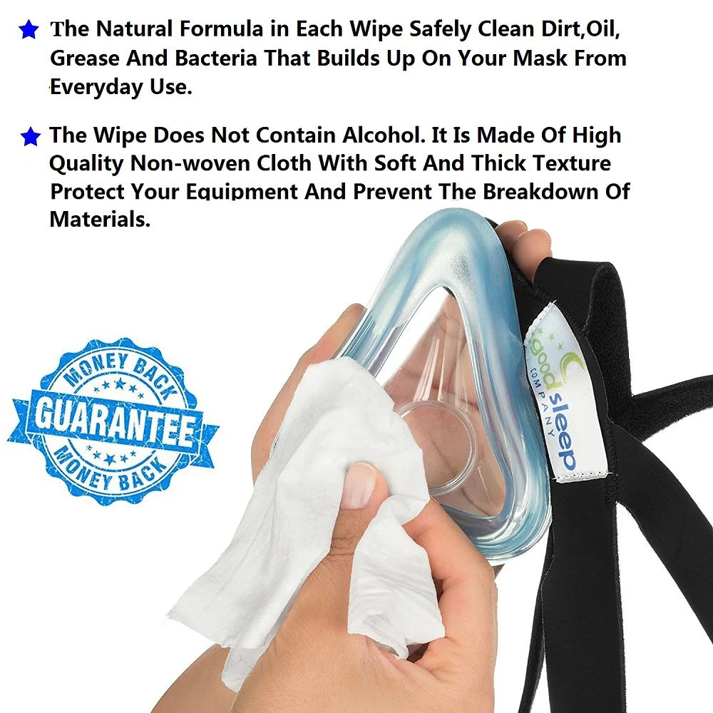MOYEAH Mini CPAP очиститель дезинфицирующий вентилятор с 1 упаковкой Очищающая салфетка