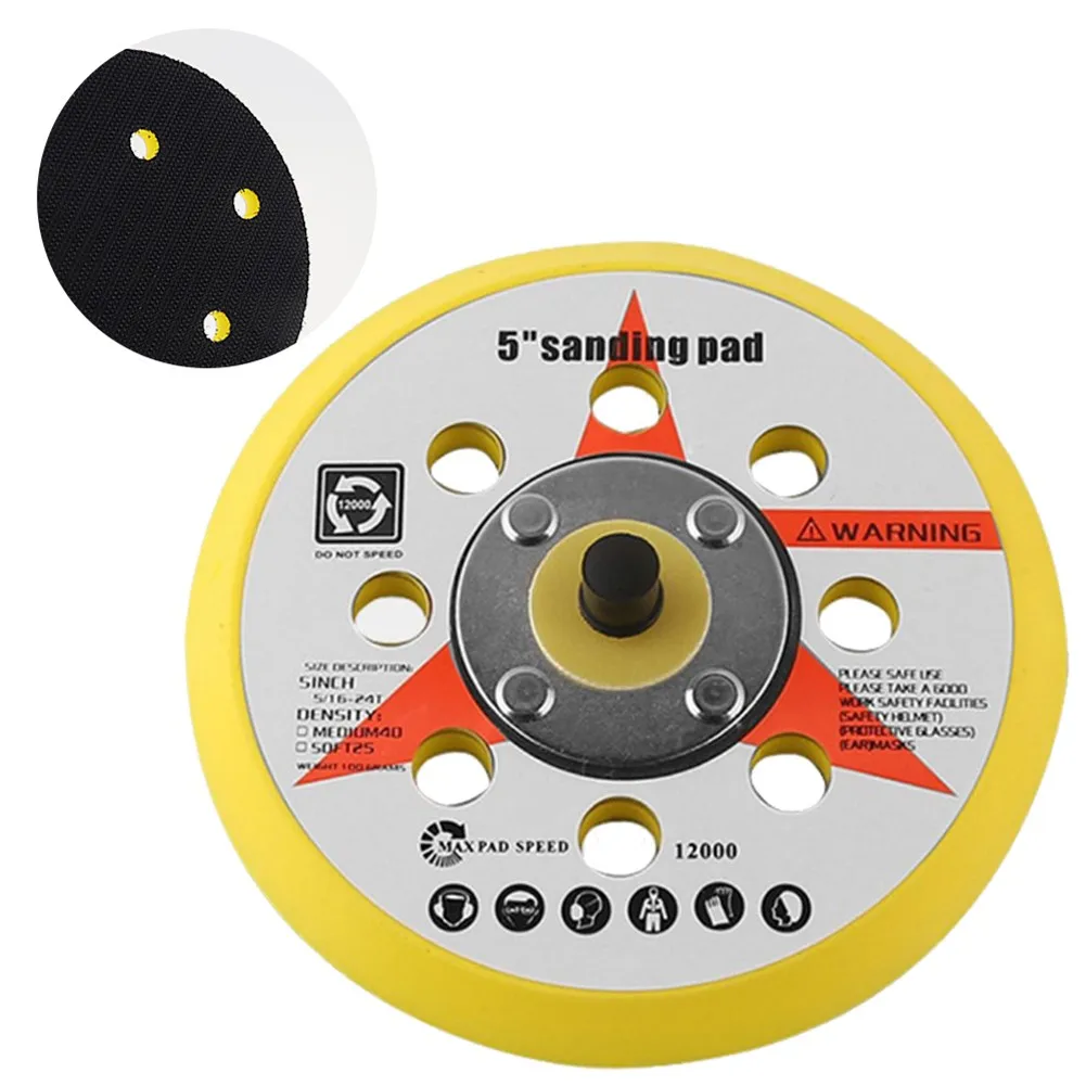 

1pc Backing Pad 5inch/125mm Diameter Hook & Loop Polisher Sanding Disc