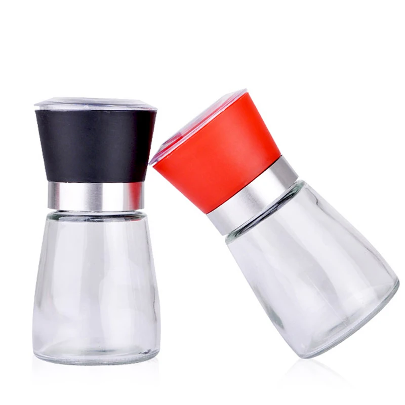 1Pc Pepper Mill Grinder Glass Salt Grinding Bottle Manual Seasoning Herb Spice Muller Jar Kitchen Accessories | Дом и сад