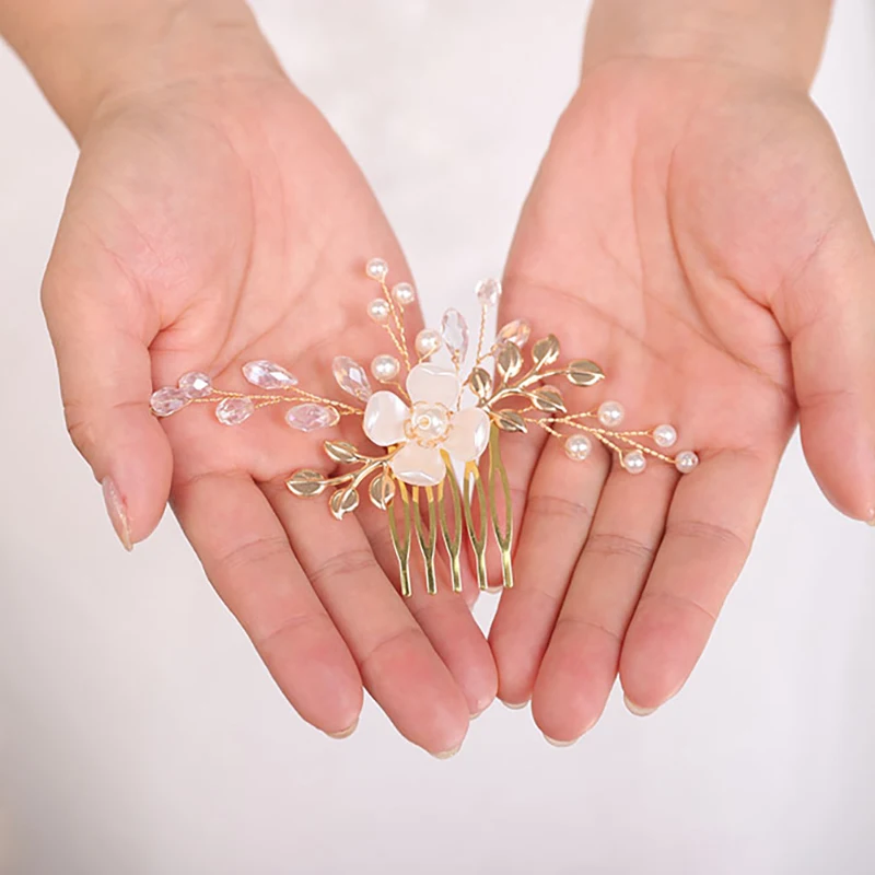 Модный золотой гребень для волос свадебные аксессуары головные уборы ручной