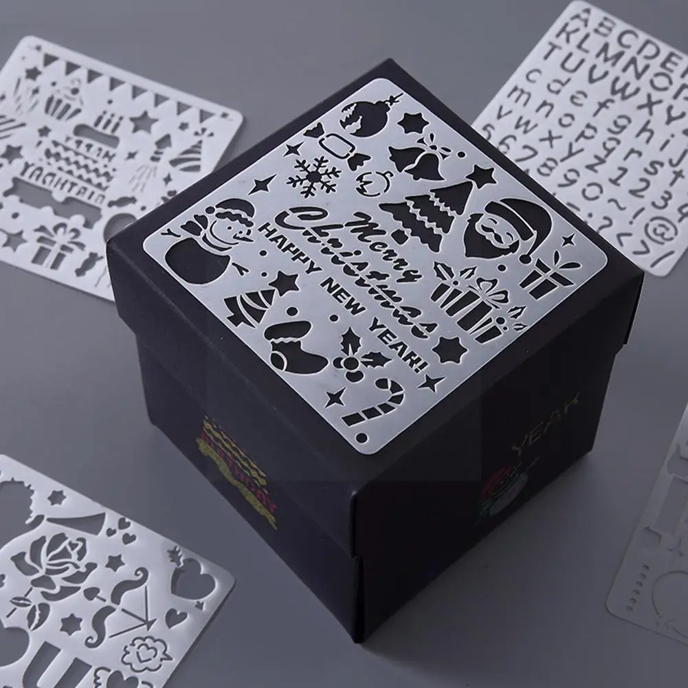 

Diy Craft слоистые трафареты живопись фотоальбом бумага тиснение шаблон B2g6