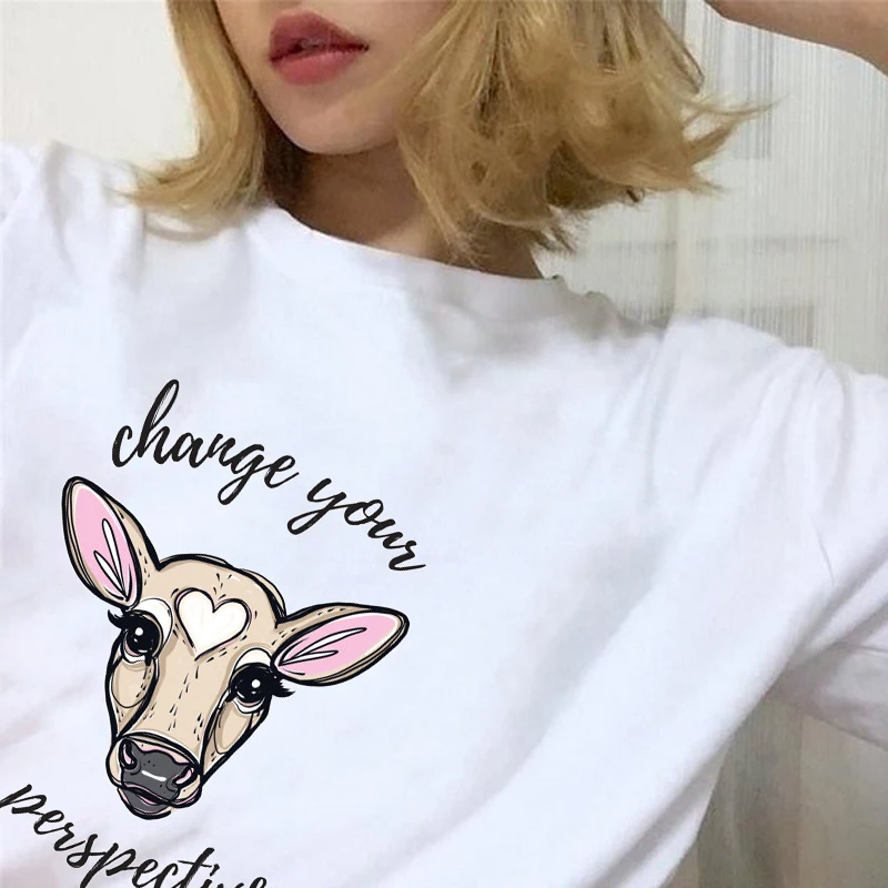 

New Fashion Women T Shirt CHANGE YOUR PERSPECTIVE Print Vogue T Shirt Female Harajuku Tops Tee 90s Ladies Tee Shirts T