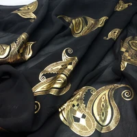 bronzing chiffon dress fabric cosplay material craft sewing diy textile