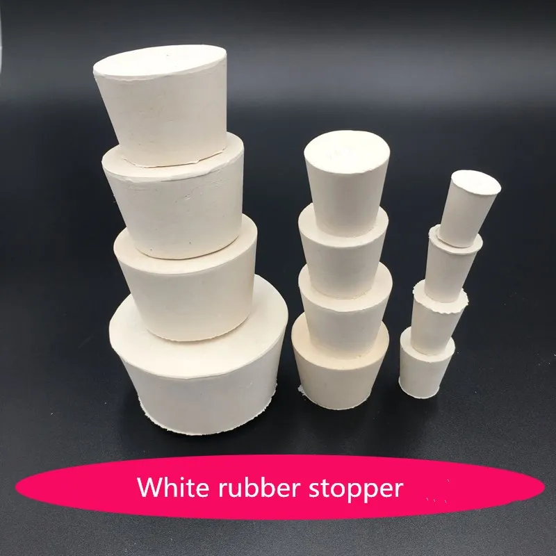 

Plug rubber test tube plug rubber hole laboratory consumables seal cone white rubber stopper flask rubber stopper