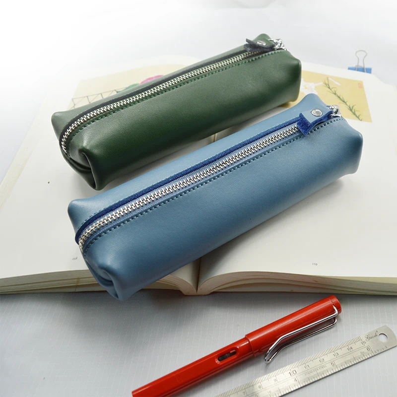 Simple Design  Large Capacity Leather Pencil Bag , Pen Bag, Pencil Case