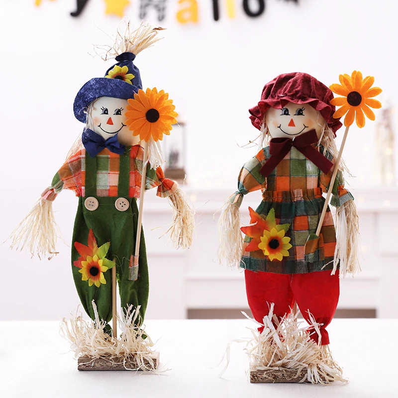 

Halloween Scene Decoration Standing Scarecrow Bar Shopping Mall School Classroom Pastoral Cute Decoration Decoration Props