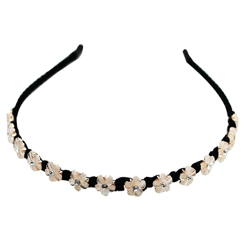 

Flower Rhinstone Hair Band Vintage Look Hair Accessories Fashion Style Headwear Simple Design Headband For Women Wedding Gifts