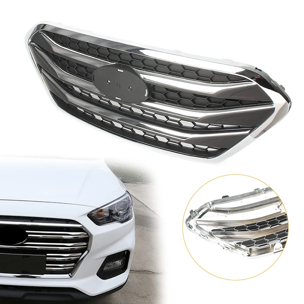 Передняя решетка радиатора для Hyundai Tucson ix35 верхняя капот 2013 2014 2015 2016 с логотипом