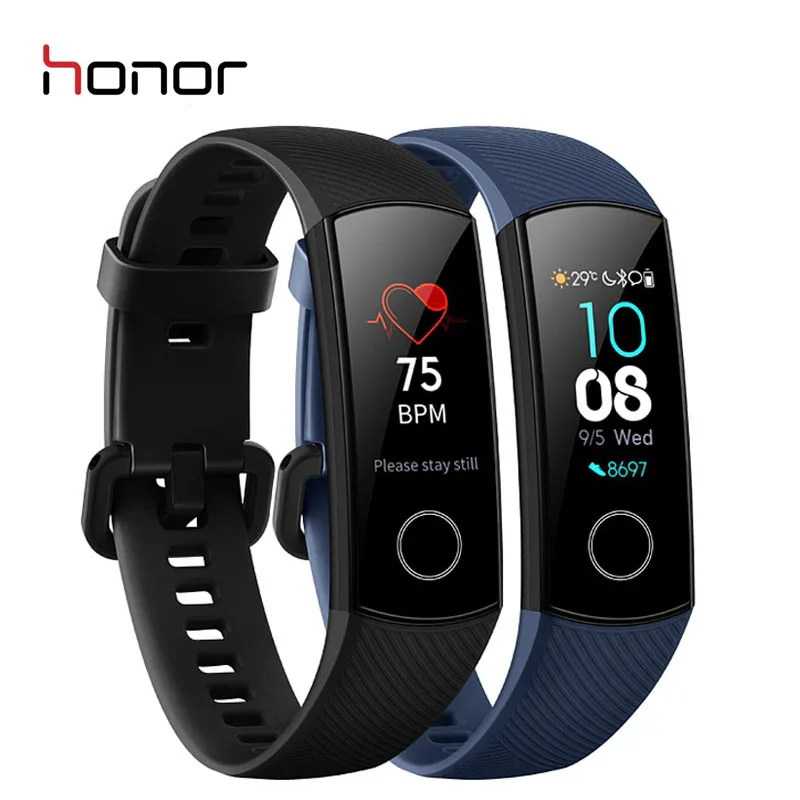 Смарт браслет HONOR Band 4 фитнес 0 95 &quot цветной сенсорный экран AMOLED 5 АТМ для плавания