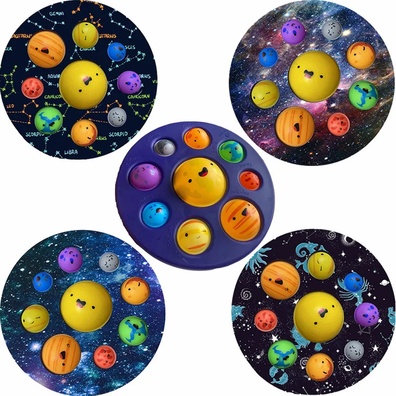 

Starry Sky Eight planets Fidget Toys Simple Dimple Infant Early Education Intelligence Development and Intensive Fidget Toy Gift