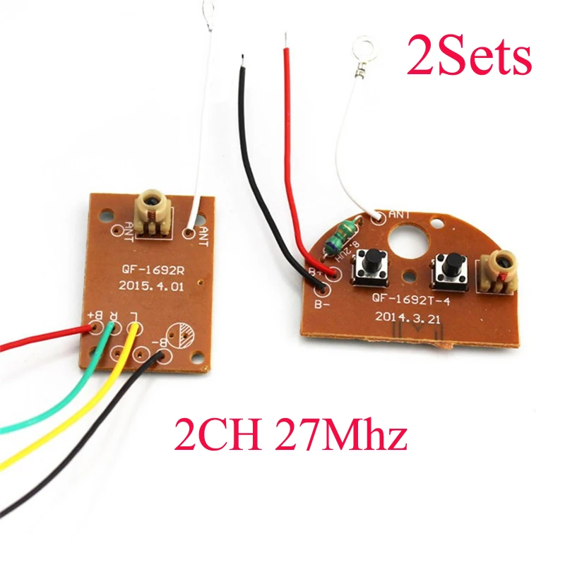 2 комплекта 2CH 27 МГц беспроводной пульт дистанционного управления Модуль