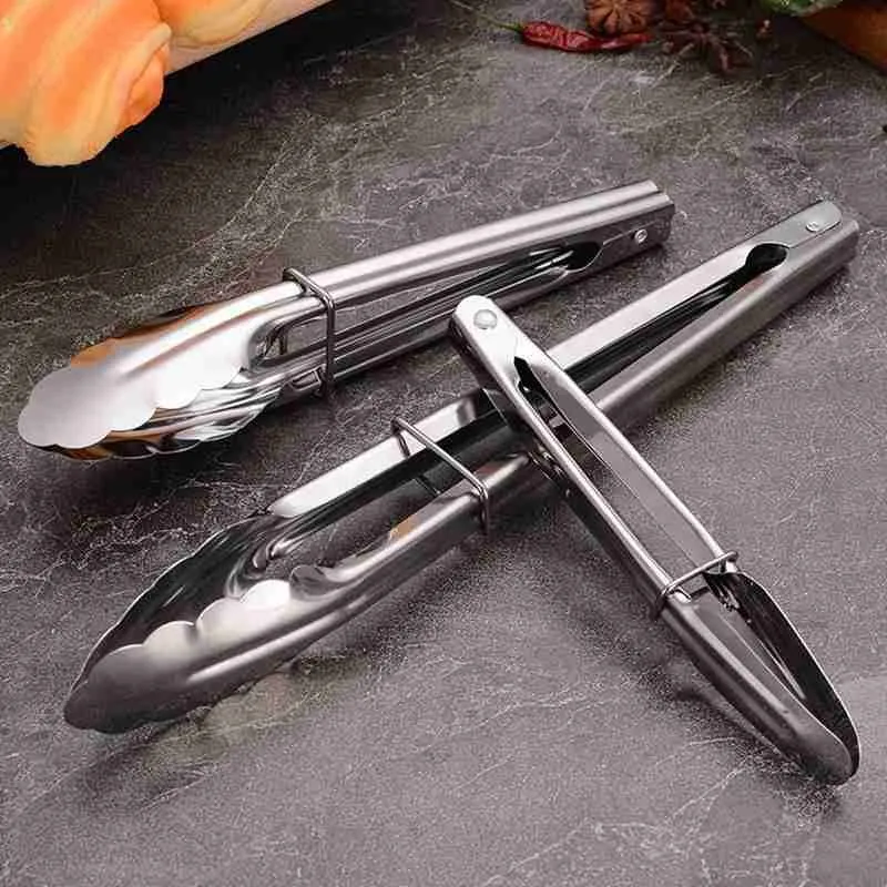Кухня инструмент Тепло шипцы для хлеба Сталь Салат Посуда 7/9/12/16 щипцы дюймов