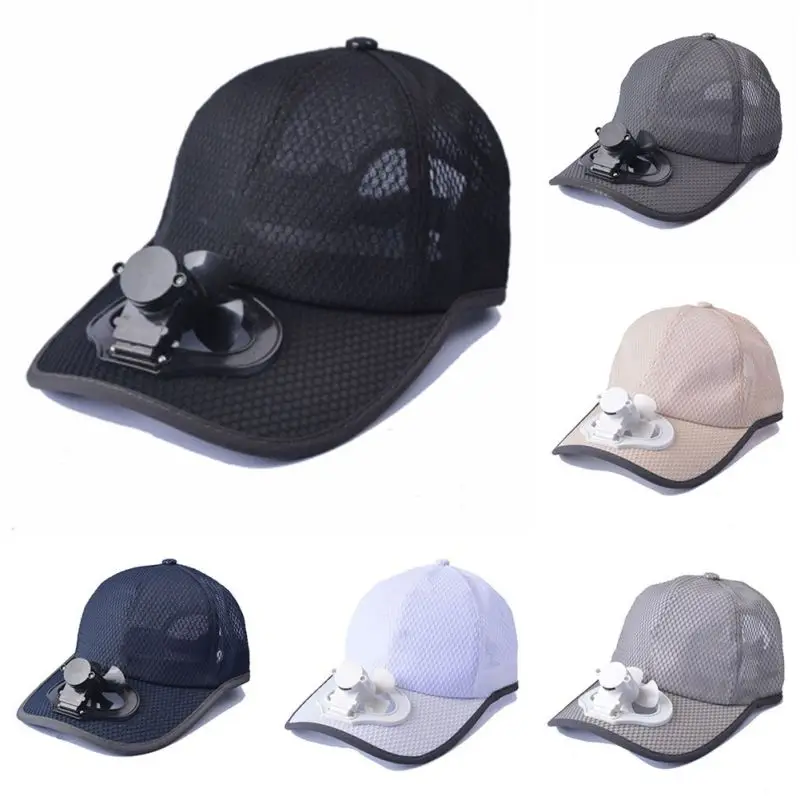 Кепка унисекс с USB зарядкой шапка для охлаждения вентилятора бейсбольная кепка