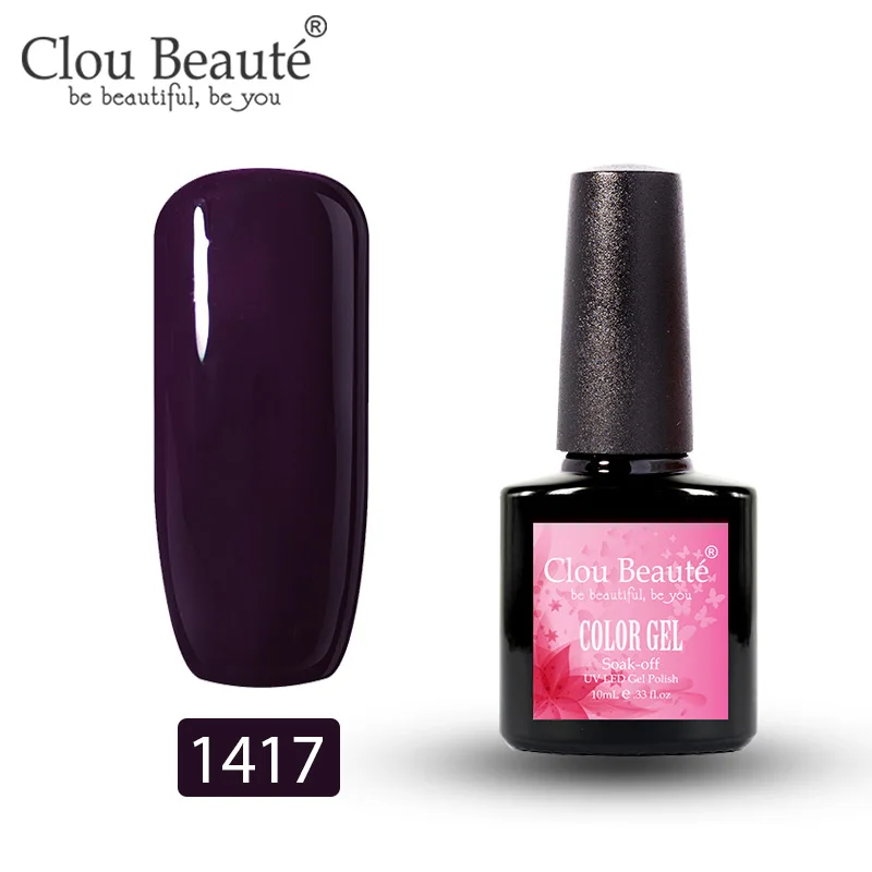 Clou Beaute 179 цветов Гель-лак для ногтей 10 мл УФ маникюр Дизайн полуперманентные Лаки дизайн ногтей гель Украшение Лак - Цвет: 1417