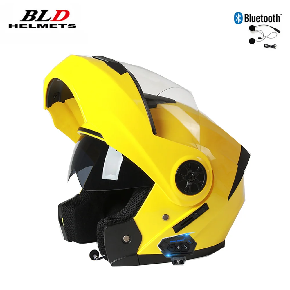 BLD Modular Classic Flip Up Motorcycle Bluetooth Helmet Men Women Safety Downhill Motocross Racing Full Face Cascos Para Moto enlarge