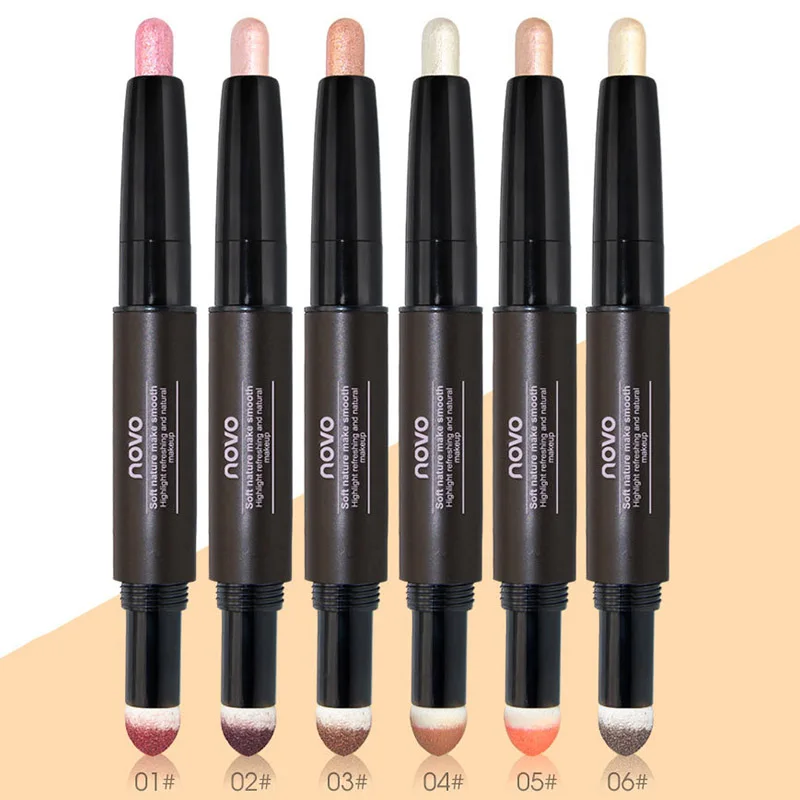 Новая красота глазурованные 3D тени для век ручка воздушная подушка двойной конец