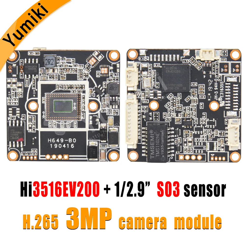 H.265/H.264 3MP Hi3516EV200 + S03 1/2.9 &quotIP камера Модульная плата низкого освещения ONVIF P6Spro P2P