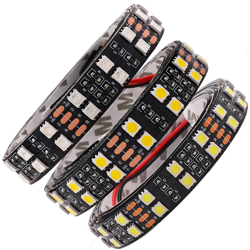 Светодиодная лента 5 м RGB SMD 5050 12 В постоянного тока двухрядная 120 светодиодов/м