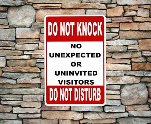 

Metal Signs Tin Warning Sign Vintage Retro Wall Decor DO NOT Knock/Disturb Sign NO Visitors Will not Rust Outdoors