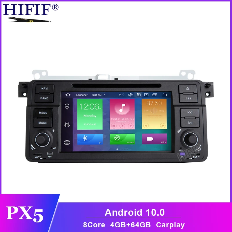 PX5 4 + 64G Carplay Android 10 автомобильный DVD GPS Радио стерео для BMW E46 M3 Land Rover 75 3 серии dvd плеер