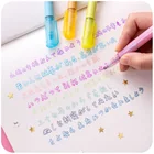 Двухлинейная флуоресцентная ручка Mohamm, 8 цветов, контурная ручка блестящий маркер, канцелярские принадлежности