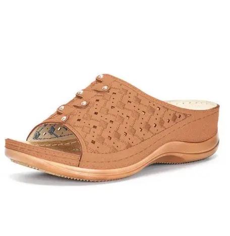 

Women PU Leather Shoes Comfy Platform Flat Sole Ladies Casual Soft Big Toe Foot Correction Sandal Corrector Sandalias De Vmujer