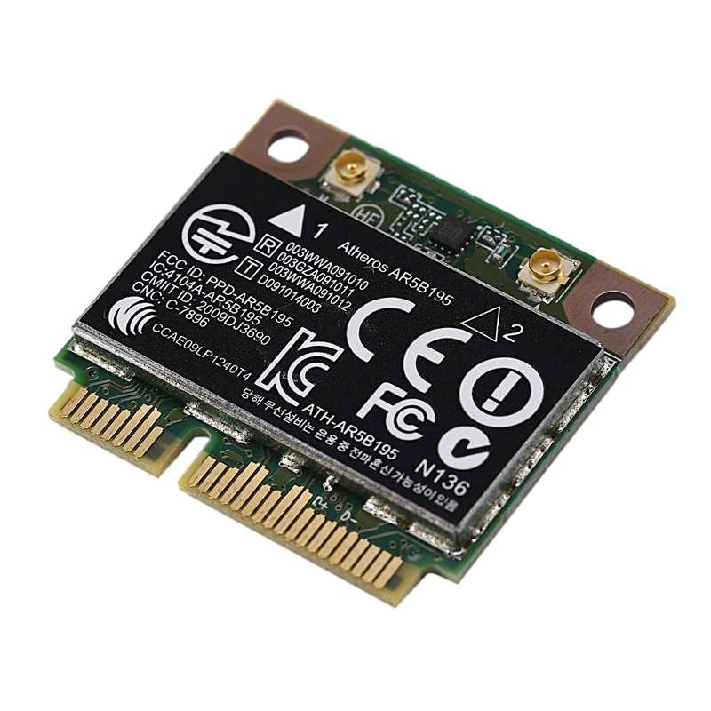 AR9285 AR5B195 150M + BT3.0 Половина Mini PCI E Беспроводной карты SPS:593127 001 592775 аккумулятор