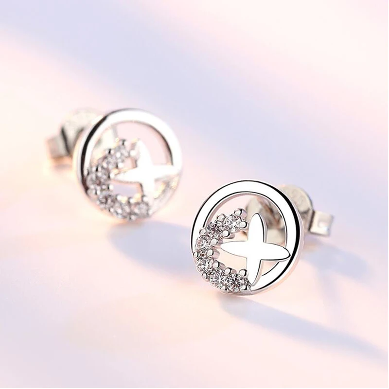 925 пробы серебряные серьги Нежный Симпатичные тапочки с узором в виде светильник