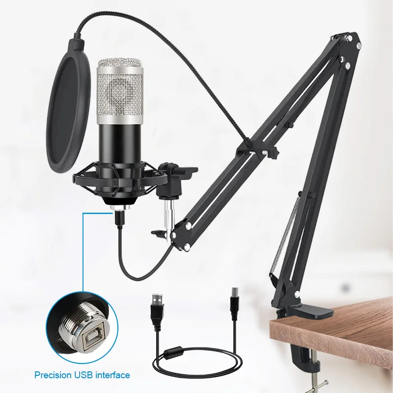 

USB Microphone Condenser BM800 Recording Microphone For PC Computer Laptop Recording Studio Singing Gaming Podcast Streaming Mic