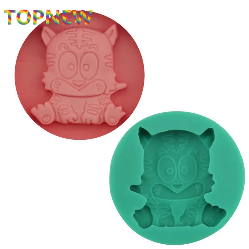 Симпатичные маленькие силиконовые формы для торта с тигром антипригарные