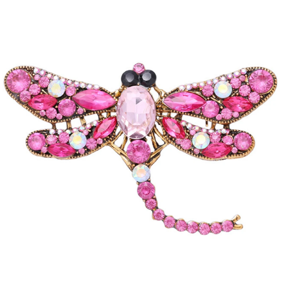 1 шт. хрустальные винтажные Броши стрекозы для женщин большая брошь в виде