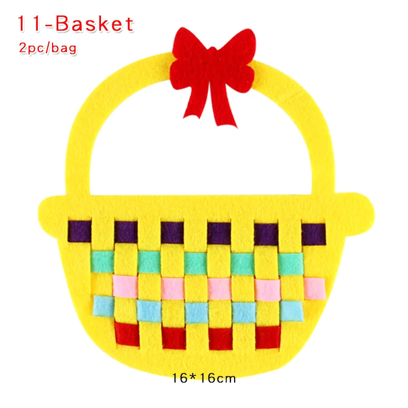 11-Basket 2 шт. обучение в детском саду DIY пазл детские игрушки мультфильм нетканое плетение игрушки учебные материалы ручной работы художественные Классические игрушки - Цвет: 11-Basket