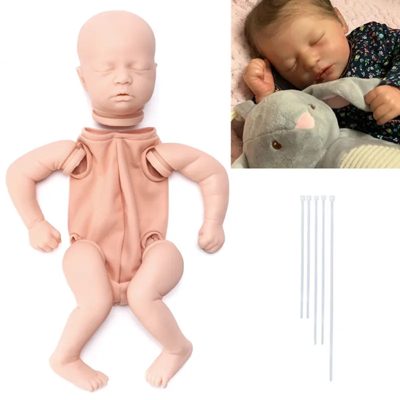 

17inch Reborn Baby Doll Diy Blank Doll Kits Skya Vinyl Unpainted Unfinished Doll Parts Lifelike Newborn Baby Toys for Children