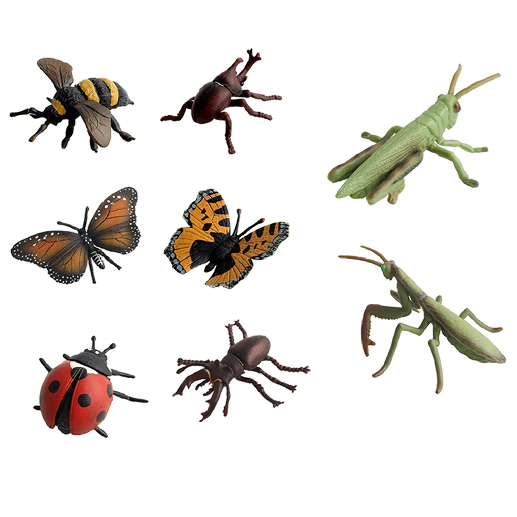 

8pcs/set Plastic Insect Bugs Model Figurines Kids Bag Filler Party Favors