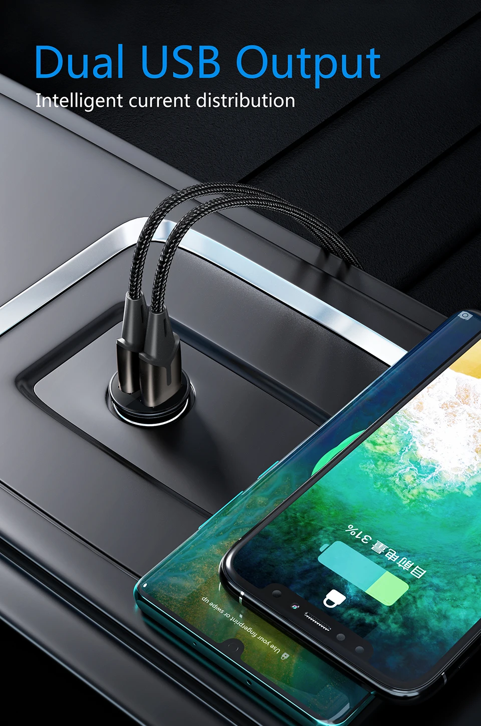 MANTIS USB Автомобильное зарядное устройство 4.8A Мини Автомобильный Адаптер зарядного устройства для телефона в автомобиле для samsung S10 Plus Xiaomi Redmi Note 7 iPhone 11 XR XS 8