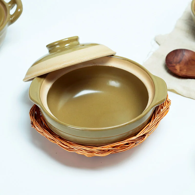 Глина жаростойкая кастрюля маленький рисовый суп газовая плита домашняя