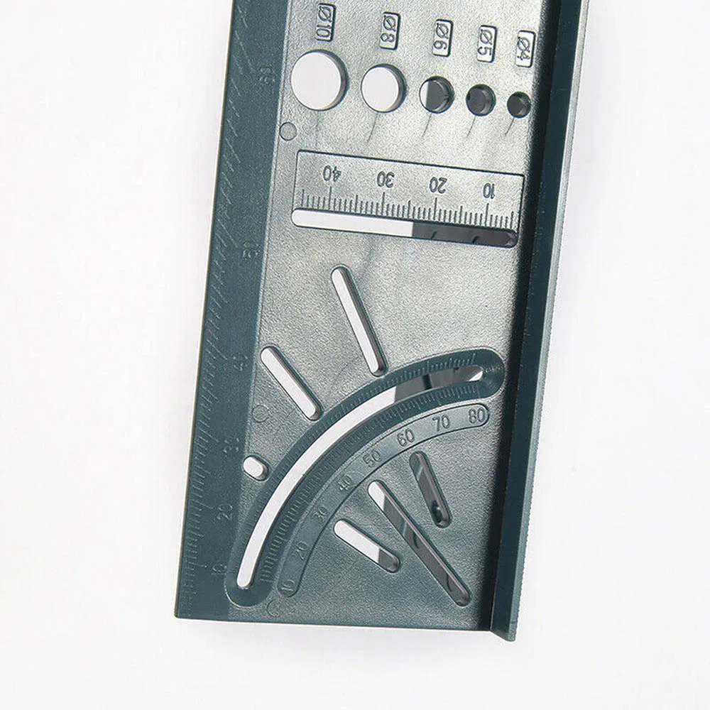 Деревообрабатывающая 3D угловая измерительная линейка пластиковая 45 градусов и 90