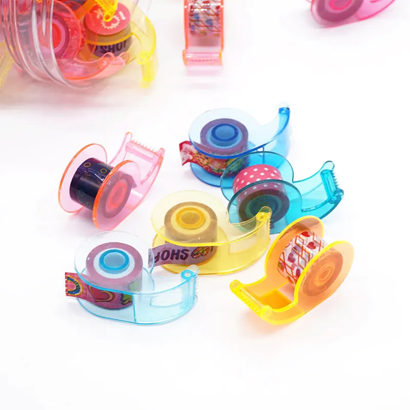 10 шт./лот миниатюрная лента с резаком Мультяшные цветные ленты декоративная