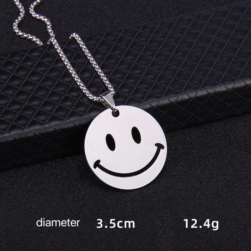 2021 красное ожерелье с вращающимся улыбающимся лицом женское в стиле хип-хоп