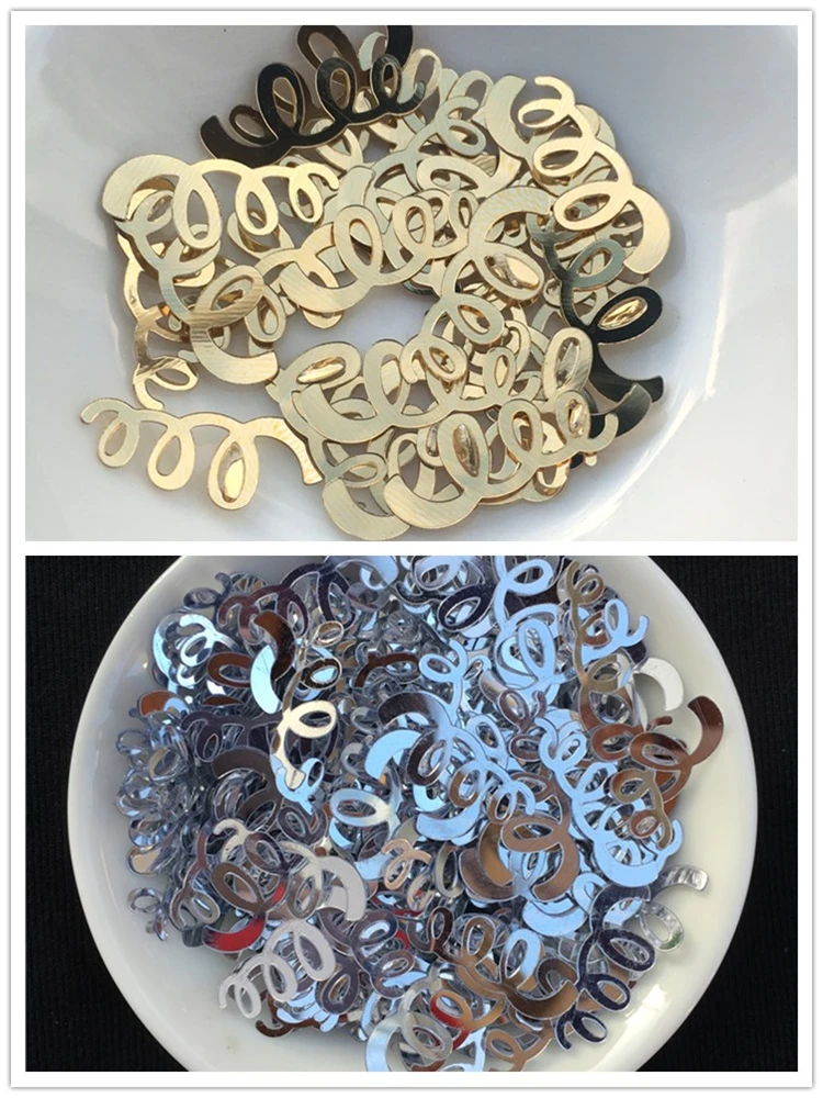 

1200pcs/lot 8*20mm Zigzag Twist Shape Loose Sequins handmade paillettes for Kids DIY Craft,Party Decoration Confetti Lentejuelas