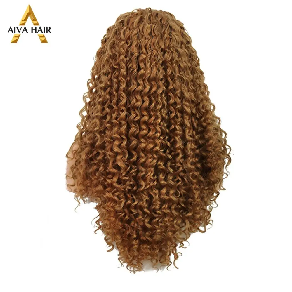 Парик с кудрявыми синтетическими кружевами для чернокожих женщин Aiva | Шиньоны и